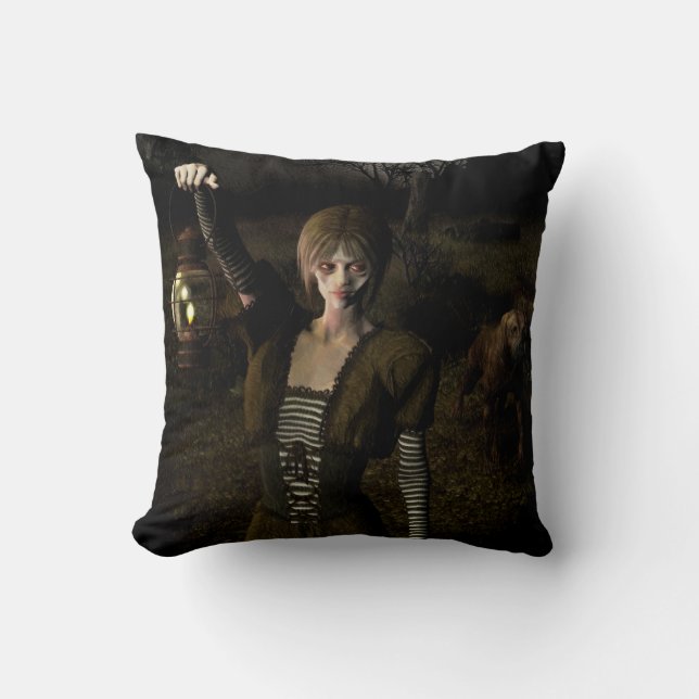 Thin female carrying lamp cushion (Front)