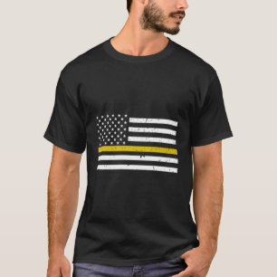 Thin Gold Line Dispatcher 911 Police Dispatch T-Shirt