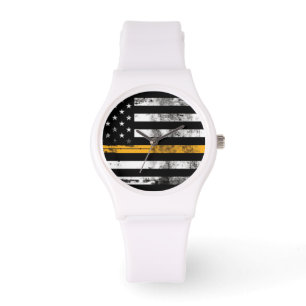 Thin Gold Line Flag Dispatcher Women's Watch