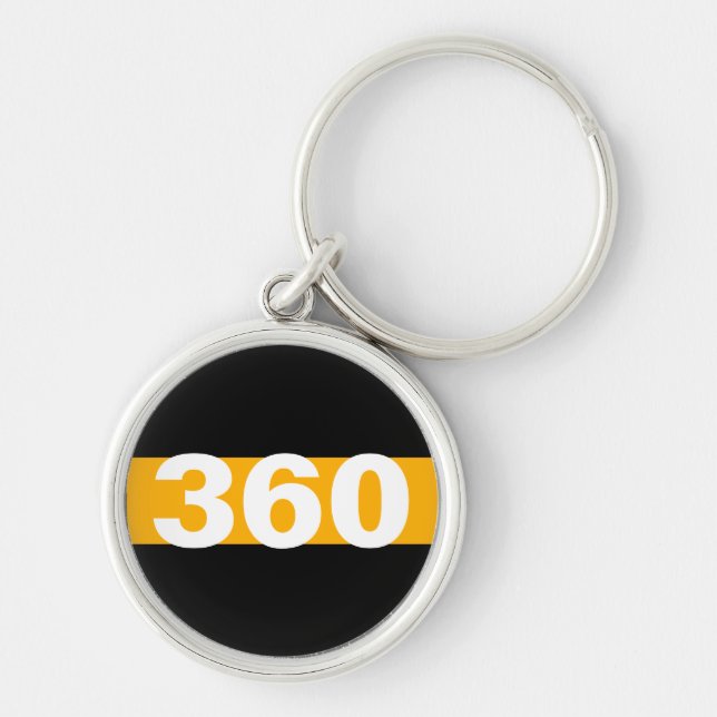 Thin Gold Line Personalised Dispatcher Keychain (Front)
