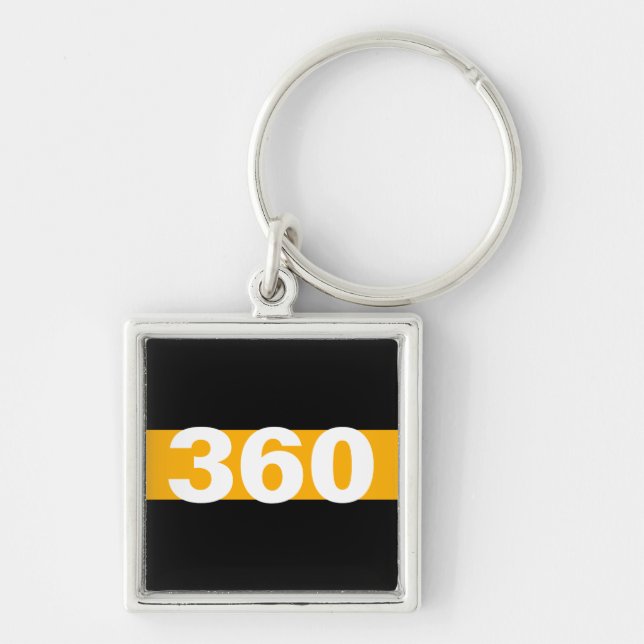 Thin Gold Line Personalised Dispatcher Keychain (Front)