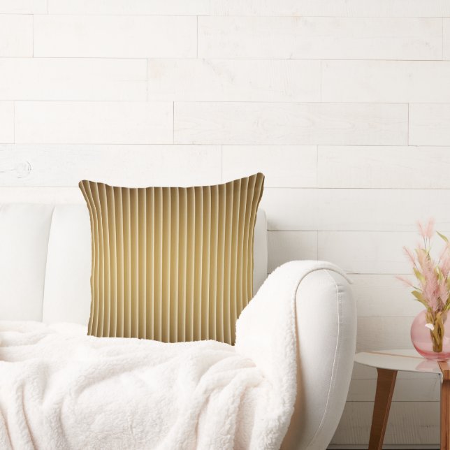 Thin Gold Stripe Throw Pillow (Couch)