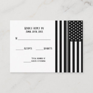 Thin Gray Line Flag Enclosure Card