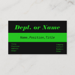 Thin Green Line-Doc,Nurse,Medic Business Card