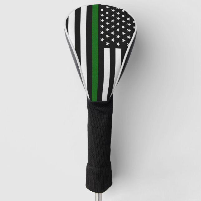 Thin Green Line Flag Golf Head Cover (Front)