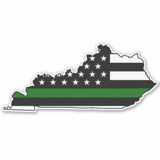 Thin Green Line Flag Kentucky (Front)