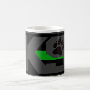 THIN GREEN LINE K9 UNIT FEDERAL AGENT COFFEE MUG