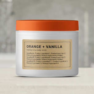 Thin Grey Border Kraft Ingredients Product Label