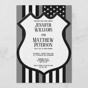 Thin Grey Line Badge Invitation