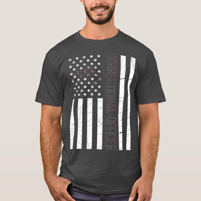 Thin Grey Line CO American Flag  Premium T-Shirt (Front)