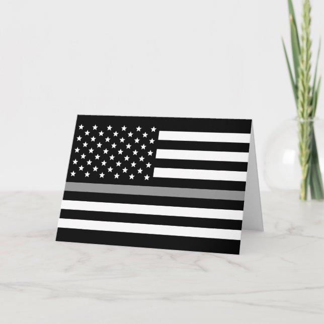 Thin Grey line Correctional Officer American Flag Card (Front)