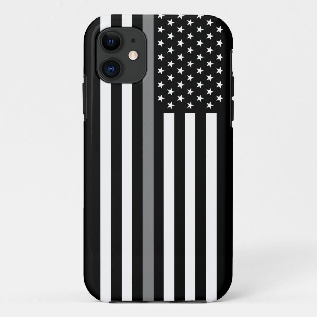 Thin Grey Line Correctional Officer Flag Case-Mate iPhone Case (Back)