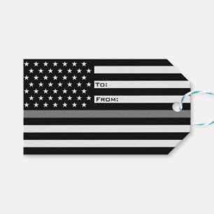 Thin Grey Line Correctional Officer Flag Gift Tags