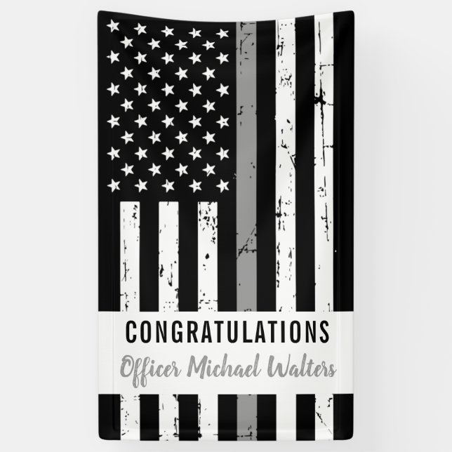 Thin Grey Line Correctional Officer Graduation Banner (Vertical)
