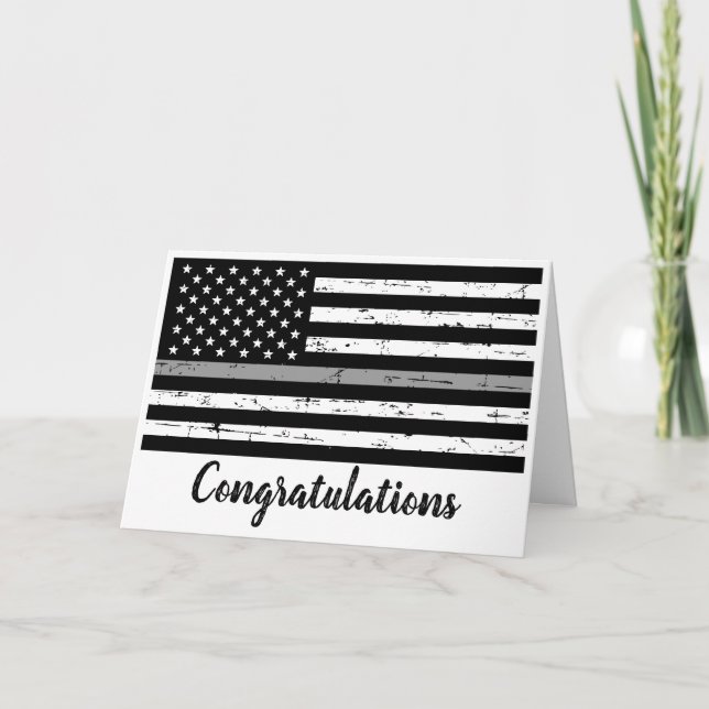 Thin Grey Line Correctional Officer Graduation Card (Front)