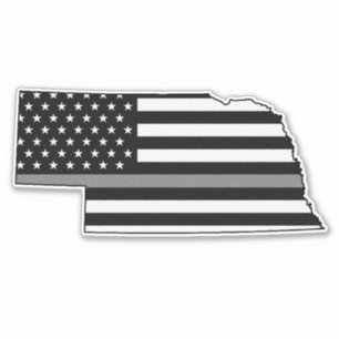 Thin Grey Line Flag Nebraska