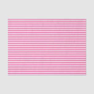 Thin Hot Pink and White stripes - Tissue paper