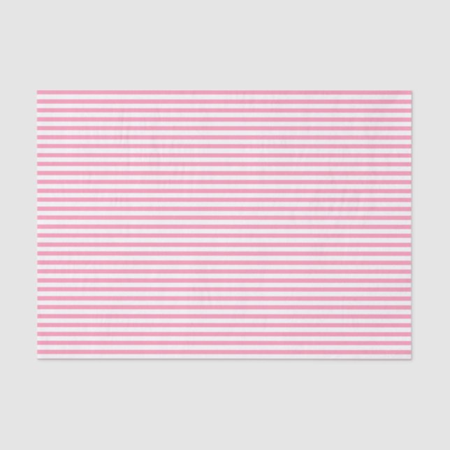 Thin hot pink and white stripes - Tissue paper (Front)