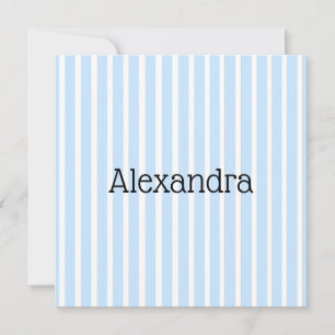 Thin Light Blue Stripes Invitation