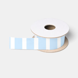 Thin Light Blue Stripes Satin Ribbon