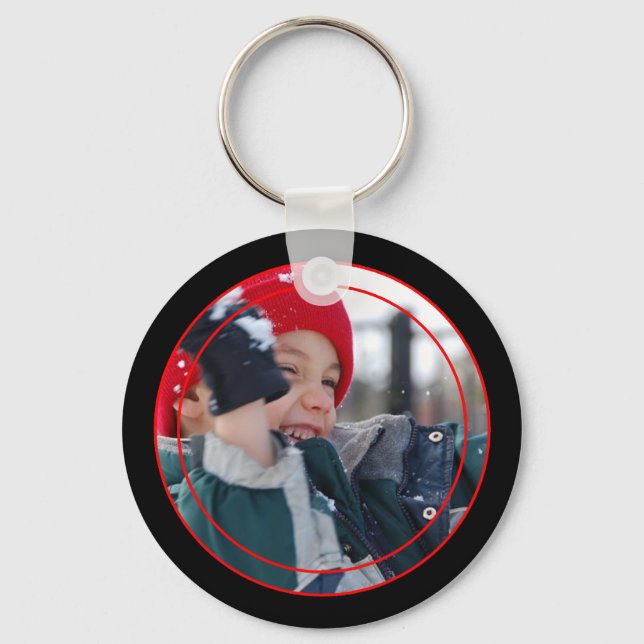Thin Line Photo Keychain (Front)