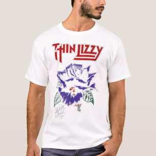 Thin Lizzy Black Rose Colour T-Shirt