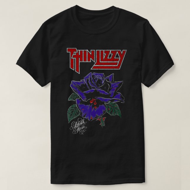Thin Lizzy u2013 Black Rose Colour T-Shirt (Design Front)