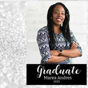 Thin Magnetic graduation portrait announcemen Card