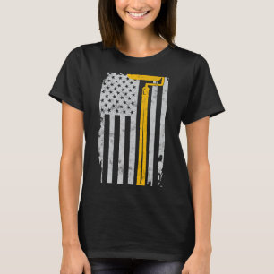 Thin Paint roller Painter Distressed American flag T-Shirt