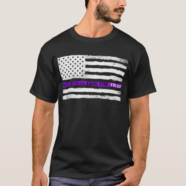 Thin Purple Line Security Guards For TRUMP T-Shirt (Front)