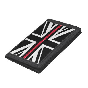 Thin Red Glitter Line Trifold Wallet