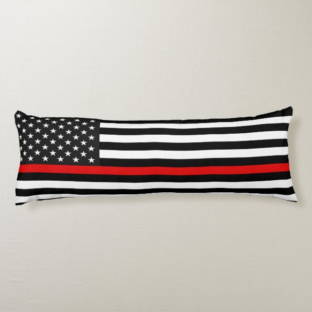 Thin Red Line American Flag Body Cushion (Back)