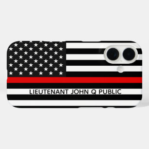 Thin Red Line American Flag iPhone 16 Case