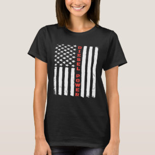Thin Red Line American Flag Diesel Power T-Shirt