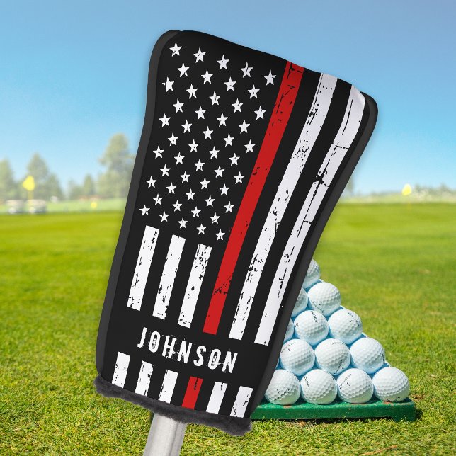 Thin Red Line American Flag Firefighter Golf Head Cover (Creator Uploaded)