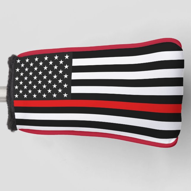 Thin Red Line American Flag Golf Head Cover (Front)