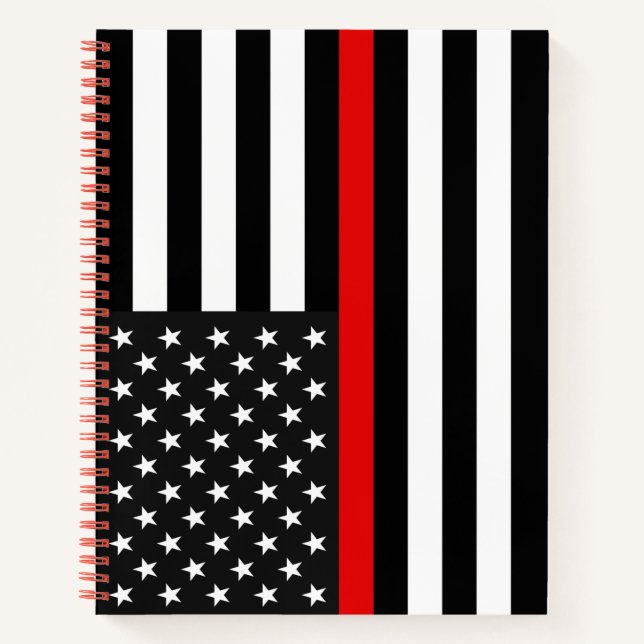 Thin Red Line American Flag Notebook (Front)