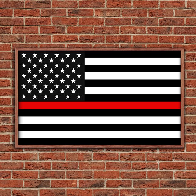 Thin Red Line American Flag Poster (Creator Uploaded)