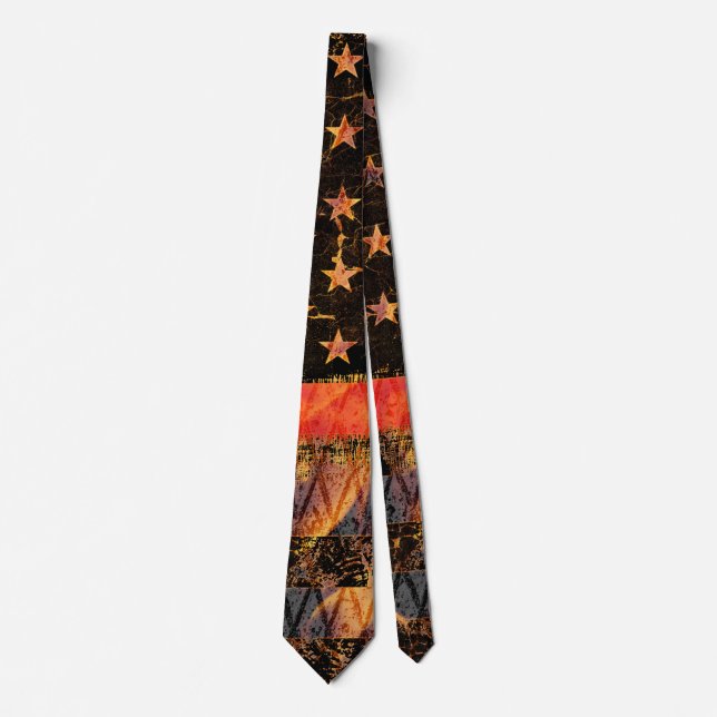 Thin Red Line and Flames Tie (Front)