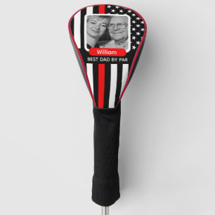 Thin Red Line, Best Dad, Photo, Monogram, Flag Golf Head Cover