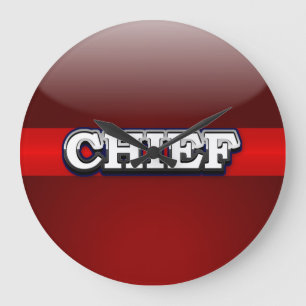 Thin Red Line Chief Large Clock