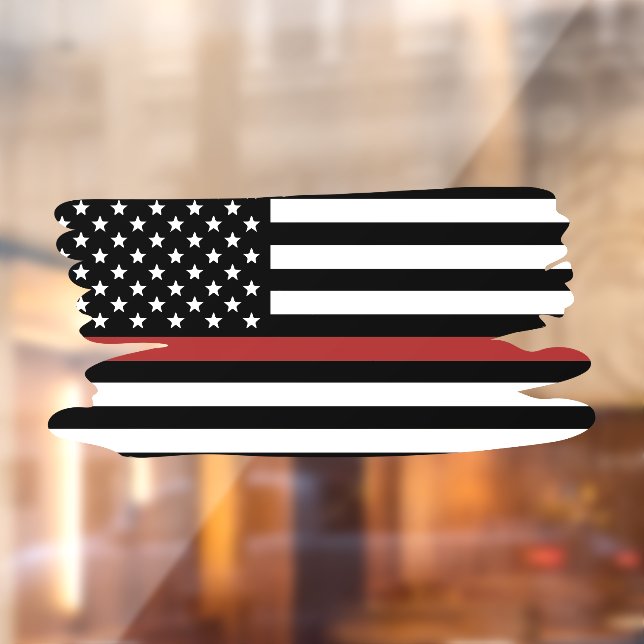 Thin Red Line Firefighter America Flag Fire Rescue (Sheet 2)