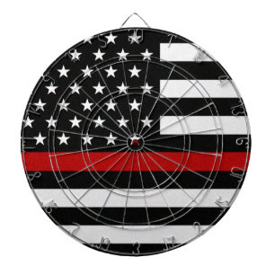 Thin Red Line Flag Dartboard