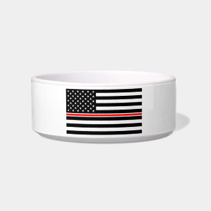 Thin Red Line Flag: Firefighter Hero Memorial Bowl