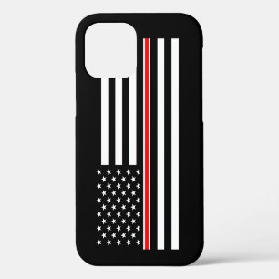 Thin Red Line Flag: Firefighter Hero Memorial iPhone 12 Case