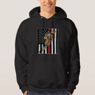 Thin Red Line Flag Fireman Hero for Firefighter Da Hoodie