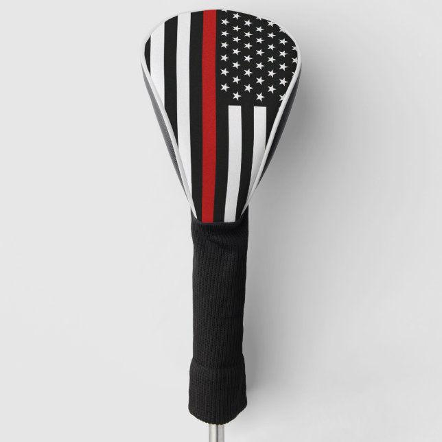 Thin Red Line Flag Golf Head Cover (Front)