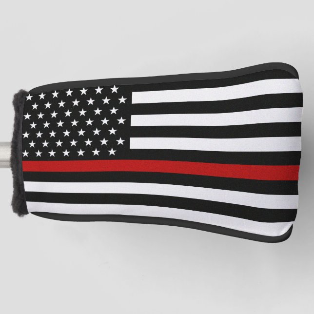 Thin Red Line Flag Golf Head Cover (Front)