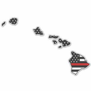 Thin Red Line Flag Hawaii
