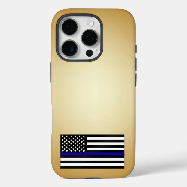 Thin Red Line Gold Gradient Case-Mate iPhone Case (Back)